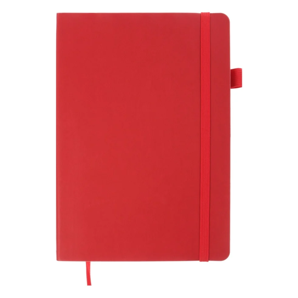 Книга записна Buromax BRIEF L2U , А5, 96 аркушів, лінія, червоний (BM.295204-05)