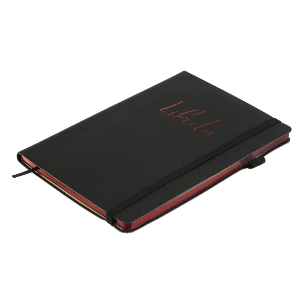 Книга записна Buromax LIBRETA, А5, 96 аркушів, клітинка, чорний (BM.295117-01) — фото 3