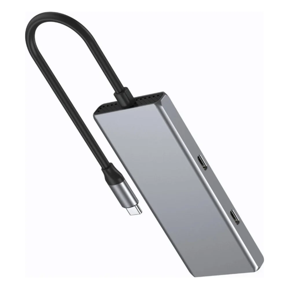 Концентратор Gembird USB-C 4-in-1 2xUSB 3.2 + 2xUSB-C 3.2 silver (UHB-CM-U310-A2C2-01) — фото 2