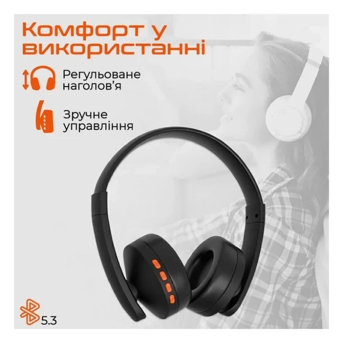 Навушники Meetion BTH003 Black/Orange (MT-BTH003-A) — фото 5