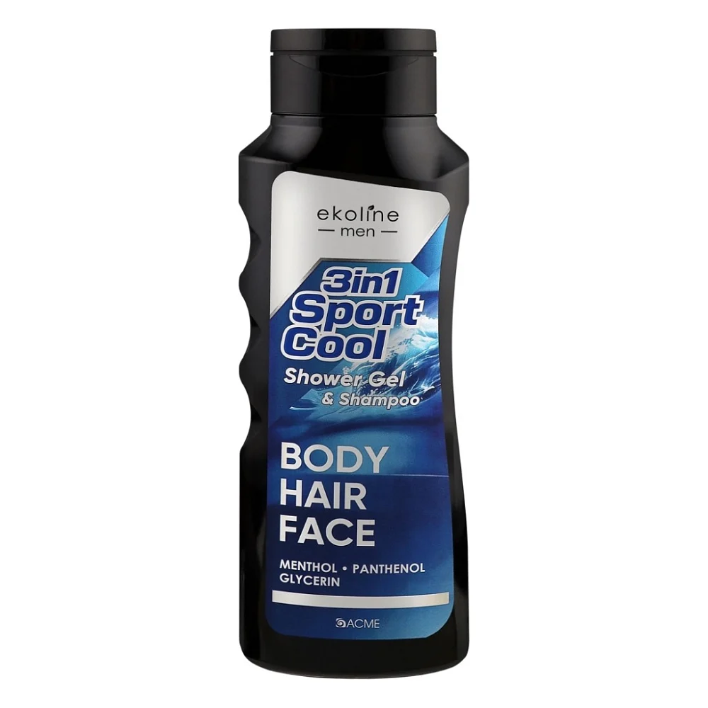 Гель для душу Acme Color EkoLine Men 3 In 1 Sport Cool Shower Gel & Shampoo 280 мл (4823115508225)
