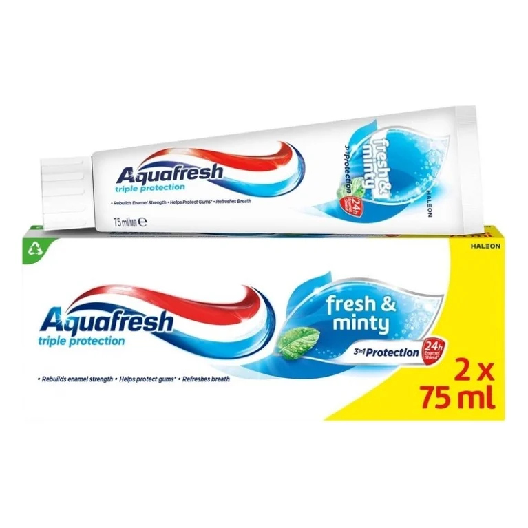 Зубна паста Aquafresh Fresh & Minty 2 х 75 мл (5054563301611)