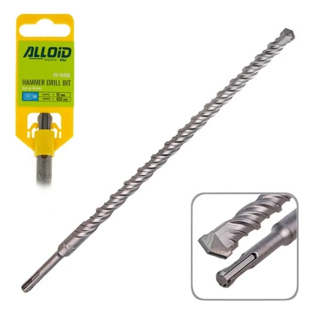 Бур Alloid по бетону, SDS-plus, S4, 10450мм (FH-10450)