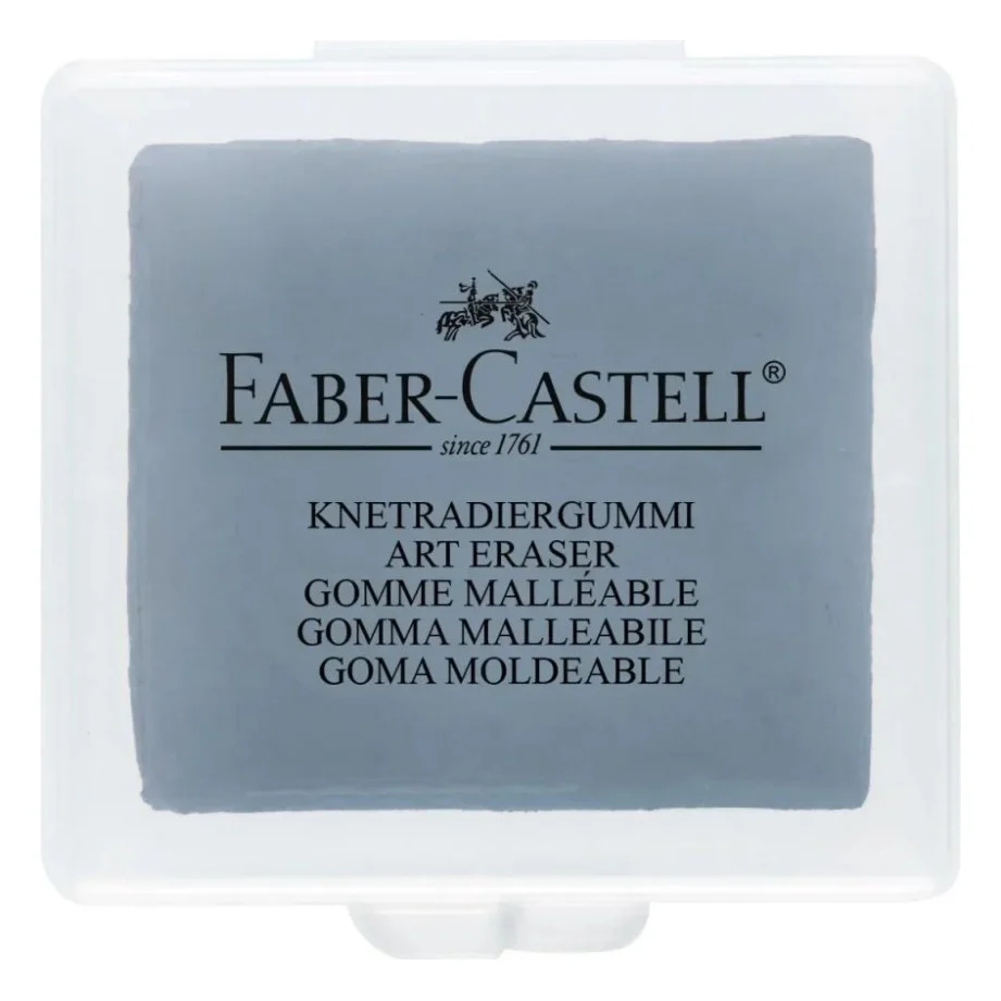 Гумка Faber-Castell «Клячка» Kneadable Art в пластиковій коробочці, колір сірий (24291)