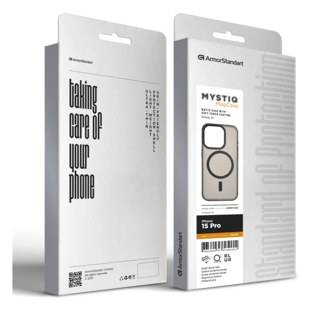 Чохол до мобільного телефона Armorstandart Mystiq MagCase Apple iPhone 15 Pro Black (ARM91560) — фото 3