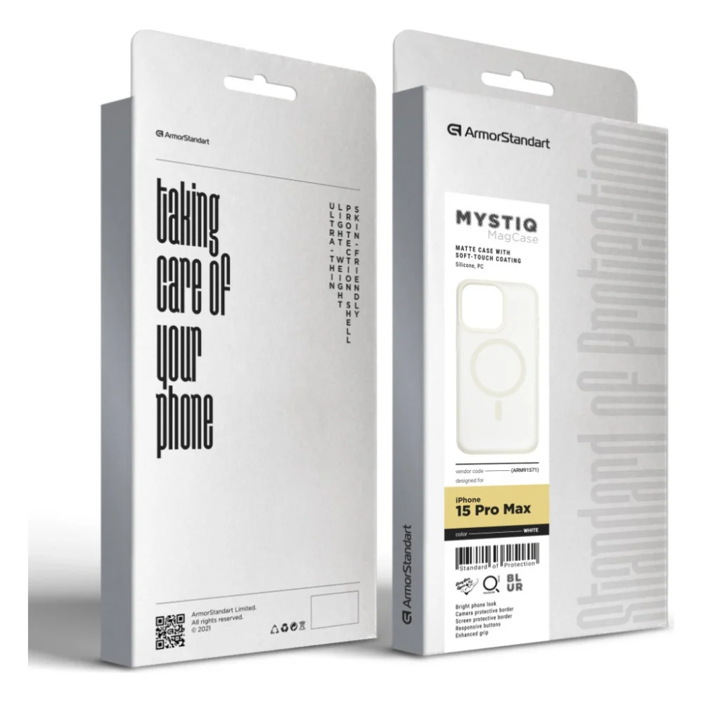 Чохол до мобільного телефона Armorstandart Mystiq MagCase Apple iPhone 15 Pro Max White (ARM91571) — фото 3