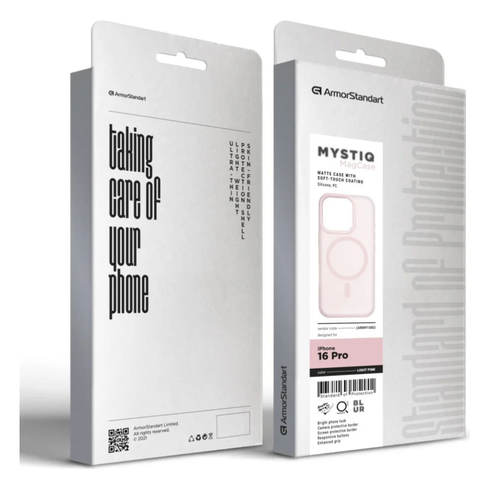 Чохол до мобільного телефона Armorstandart Mystiq MagCase Apple iPhone 16 Pro Light Pink (ARM91580) — фото 3