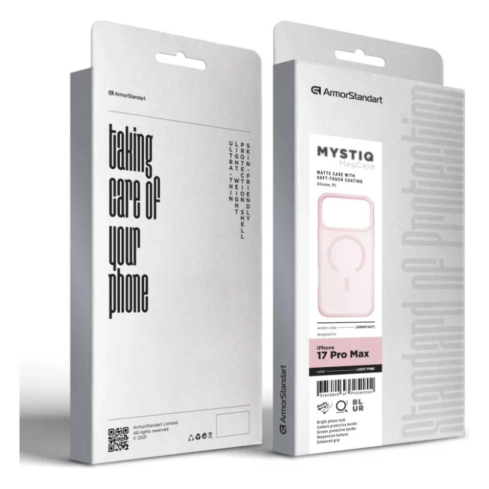 Чохол до мобільного телефона Armorstandart Mystiq MagCase Apple iPhone 17 Pro Max Light Pink (ARM91607) — фото 3