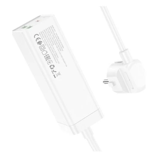Мережевий фільтр живлення HOCO AC9A 1 роз, 2 USB,USB-C, 30W, 1,5м, White (AC9AW)