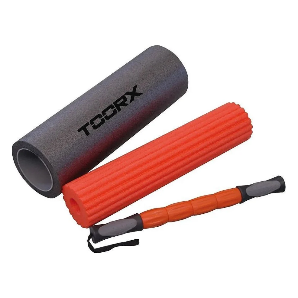 Масажний ролик Toorx Набір Rullo 3 в 1 Nero/Arancio/Grigio (AHF-091) (932145)