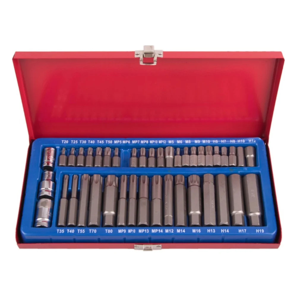 Набір біт Alloid шестигранних, SPLINE, TORX, 41шт. (НБ-3841)