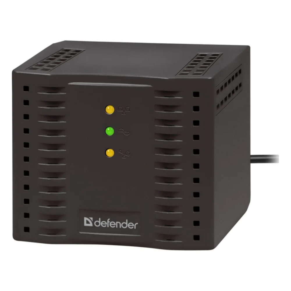 Стабілізатор напруги Defender AVR Premium 1500 600W, 4 розетки, Black (99060) — фото 2