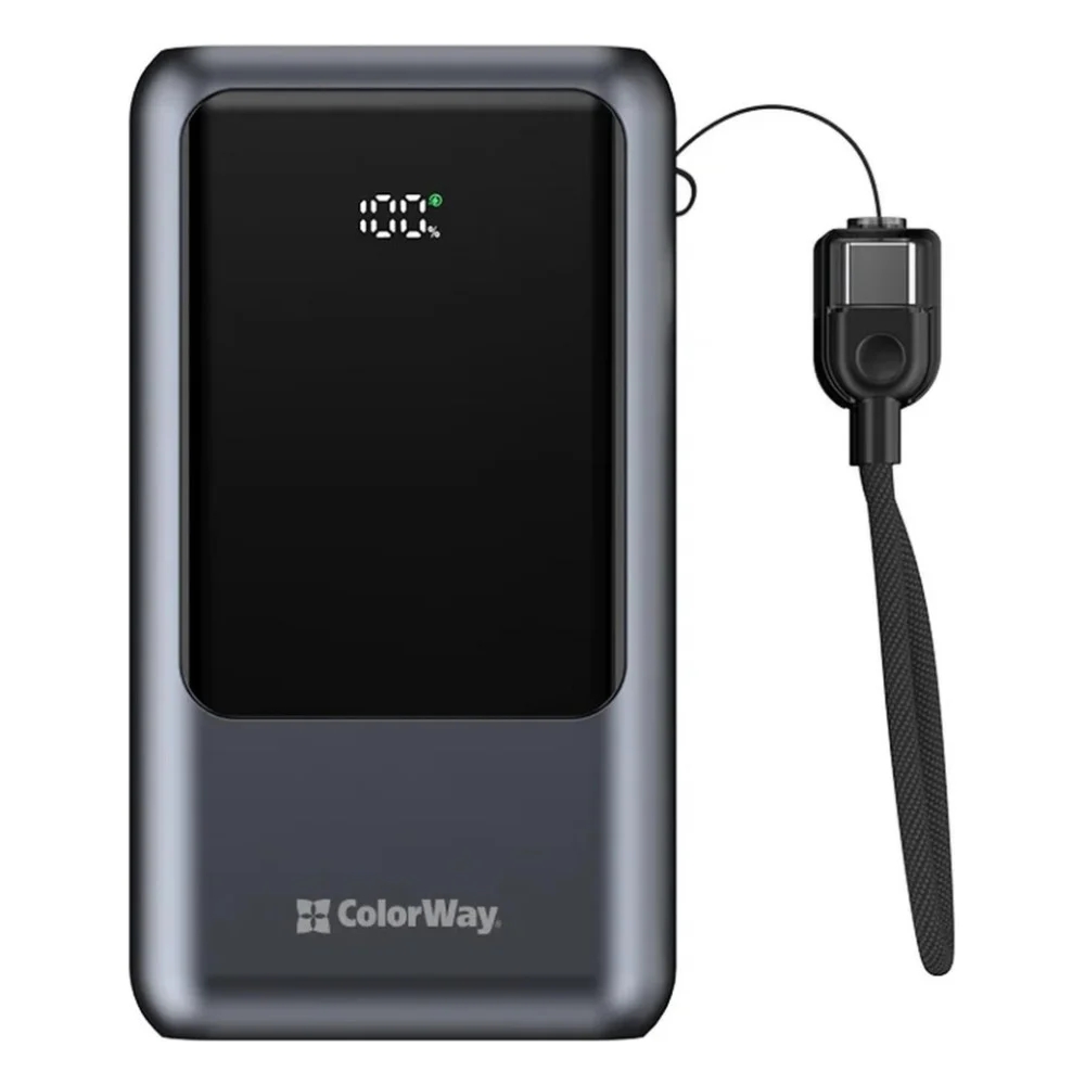 Батарея універсальна ColorWay 20 000 mAh Urban PD/22.5W, QC/4.0, Gray (CW-PB200LP03GR)