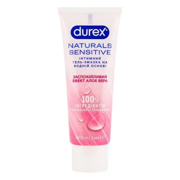 Інтимний гель-змазка Durex Naturals Sensitive Заспокійливий ефект Алое вера 100 мл (4820108005600)