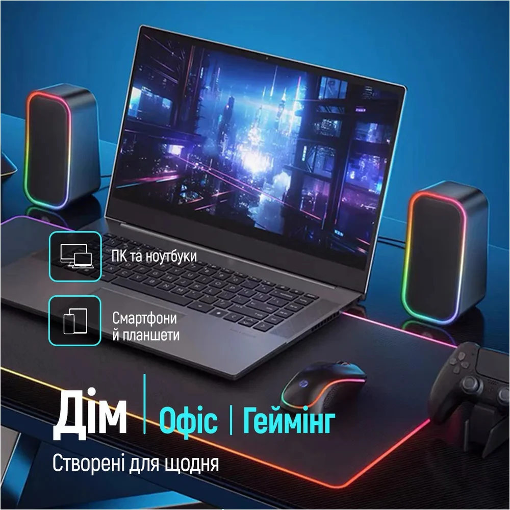 Акустична система ColorWay Aura 2.0 Dark Grey (CW-SPU02GR) — фото 8