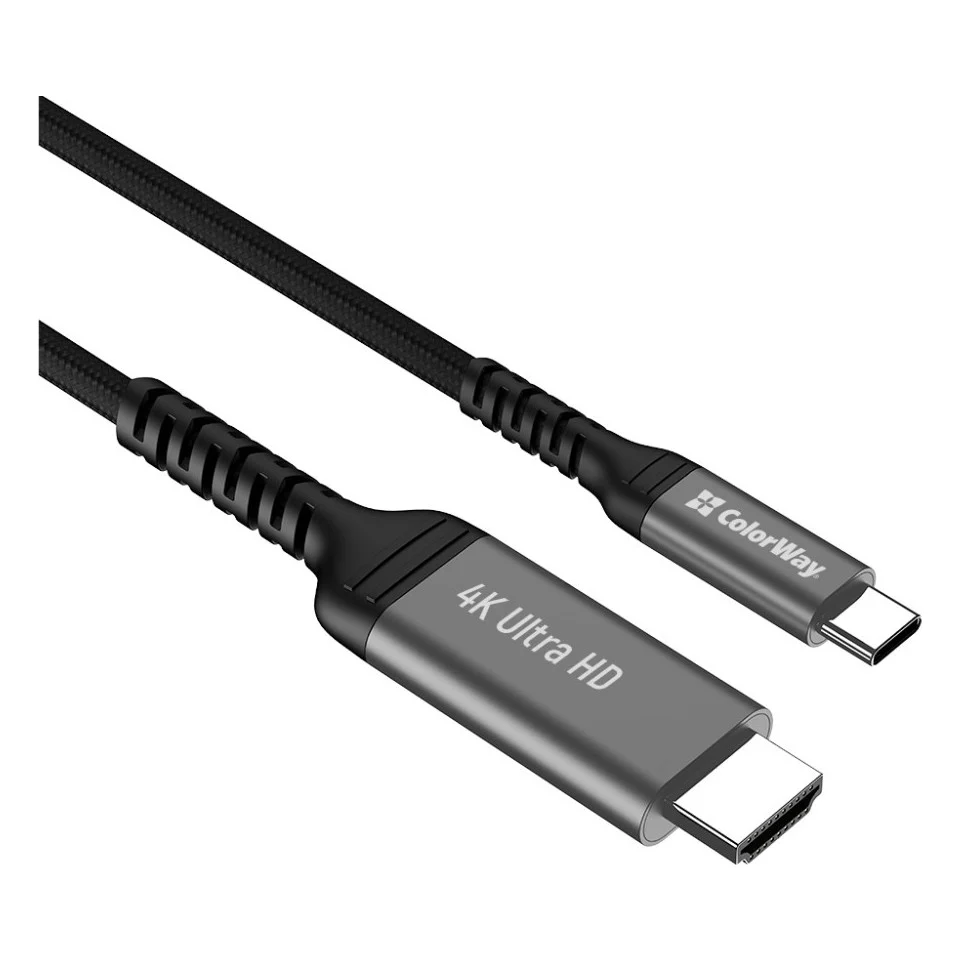 Кабель мультимедійний USB-C to HDMI M 2.0m 4K60Hz black ColorWay (CW-CBCHD077-BK) — фото 4
