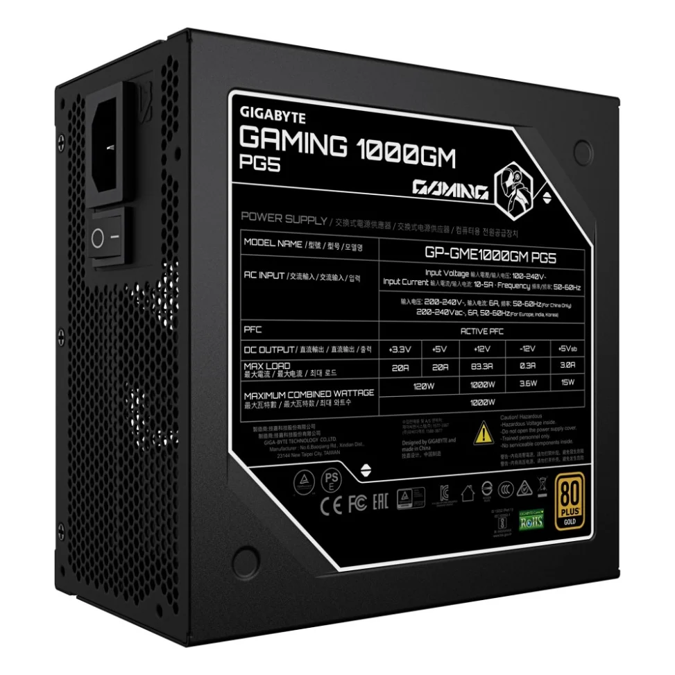 Блок живлення GIGABYTE 1000W 1000GM PG5 (GP-GME1000GM PG5) — фото 2