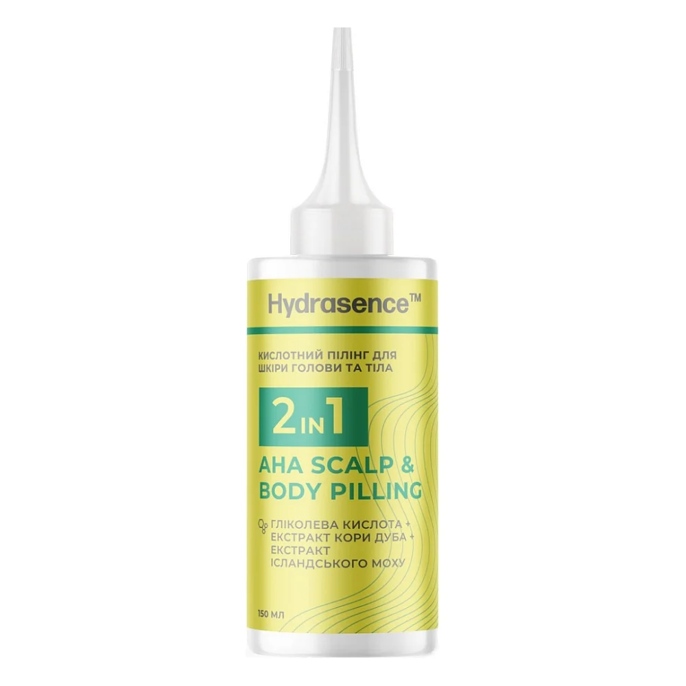 Скраб для шкіри голови Hydrasence AHA Scalp & Body Peeling Кислотний пілінг 2в1 150 мл (4823122903204)