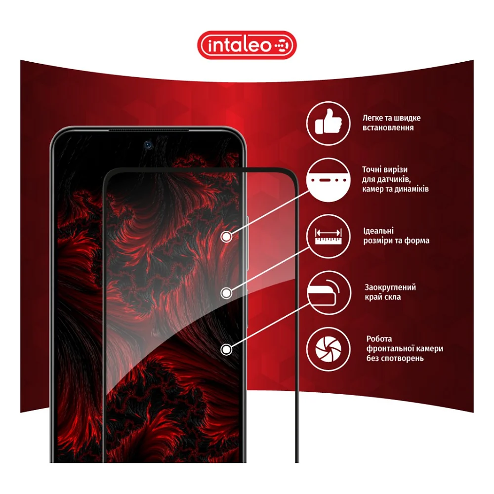 Скло захисне Intaleo Full Glue Xiaomi Redmi Note 11S Black (1283126522741) — фото 3