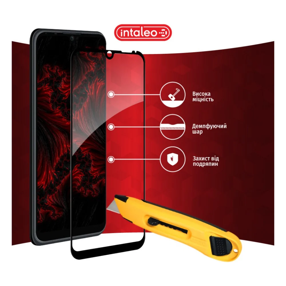 Скло захисне Intaleo Full Glue ZTE Blade A51 Black (1283126515613) — фото 5
