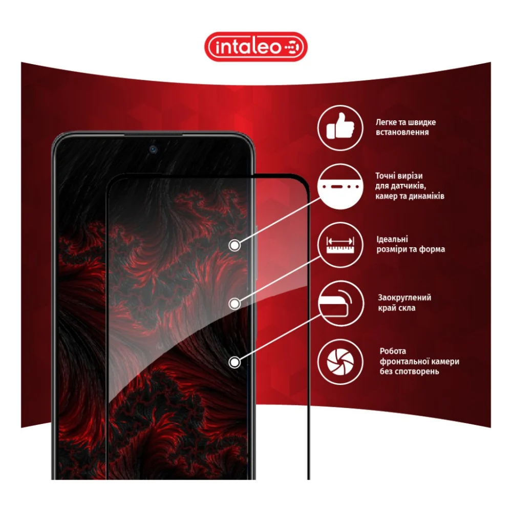 Скло захисне Intaleo Full Glue Xiaomi Poco X4 Pro 5G Black (1283126535246) — фото 3