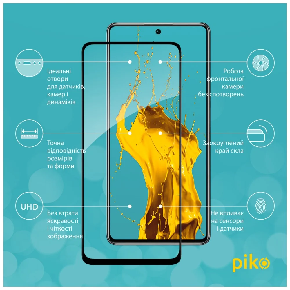 Скло захисне Piko Full Glue Xiaomi Redmi Note 11T Black (1283126518928) — фото 3