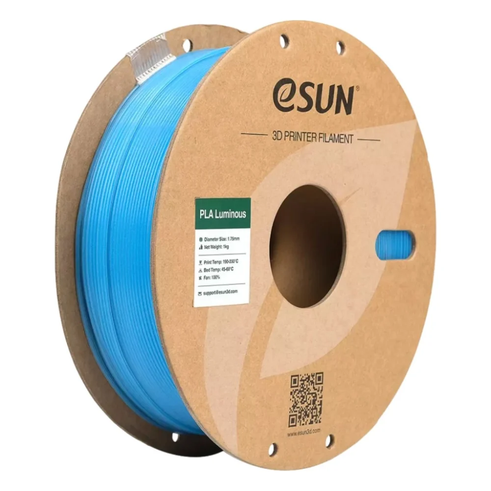 Пластик для 3D-принтера eSUN ePLA-LUMINOUS 1,75mm 1kg BLUE (EPLA-LUMINOUS175LU1)