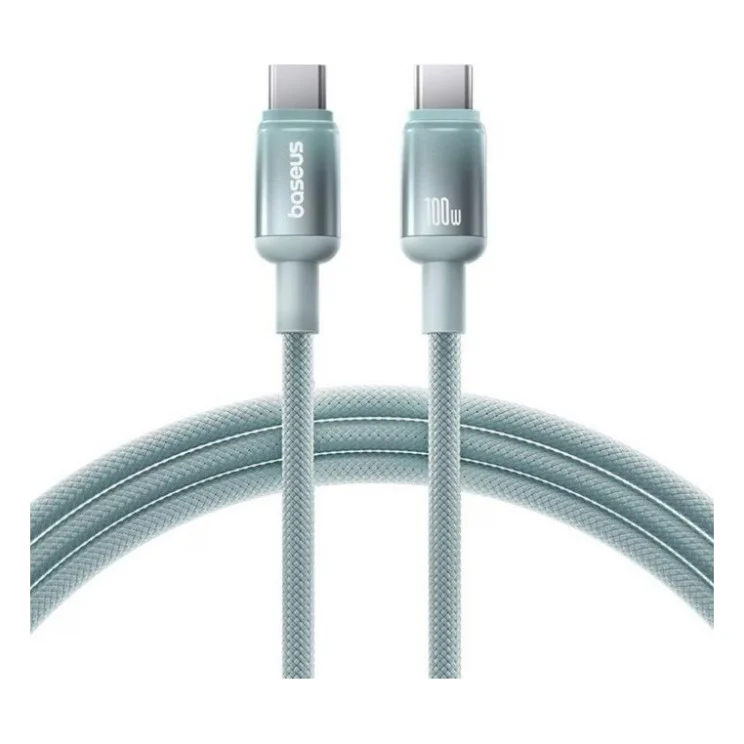 Дата кабель USB-C to USB-C 1.0m 100W blue-green Baseus (E0420700)