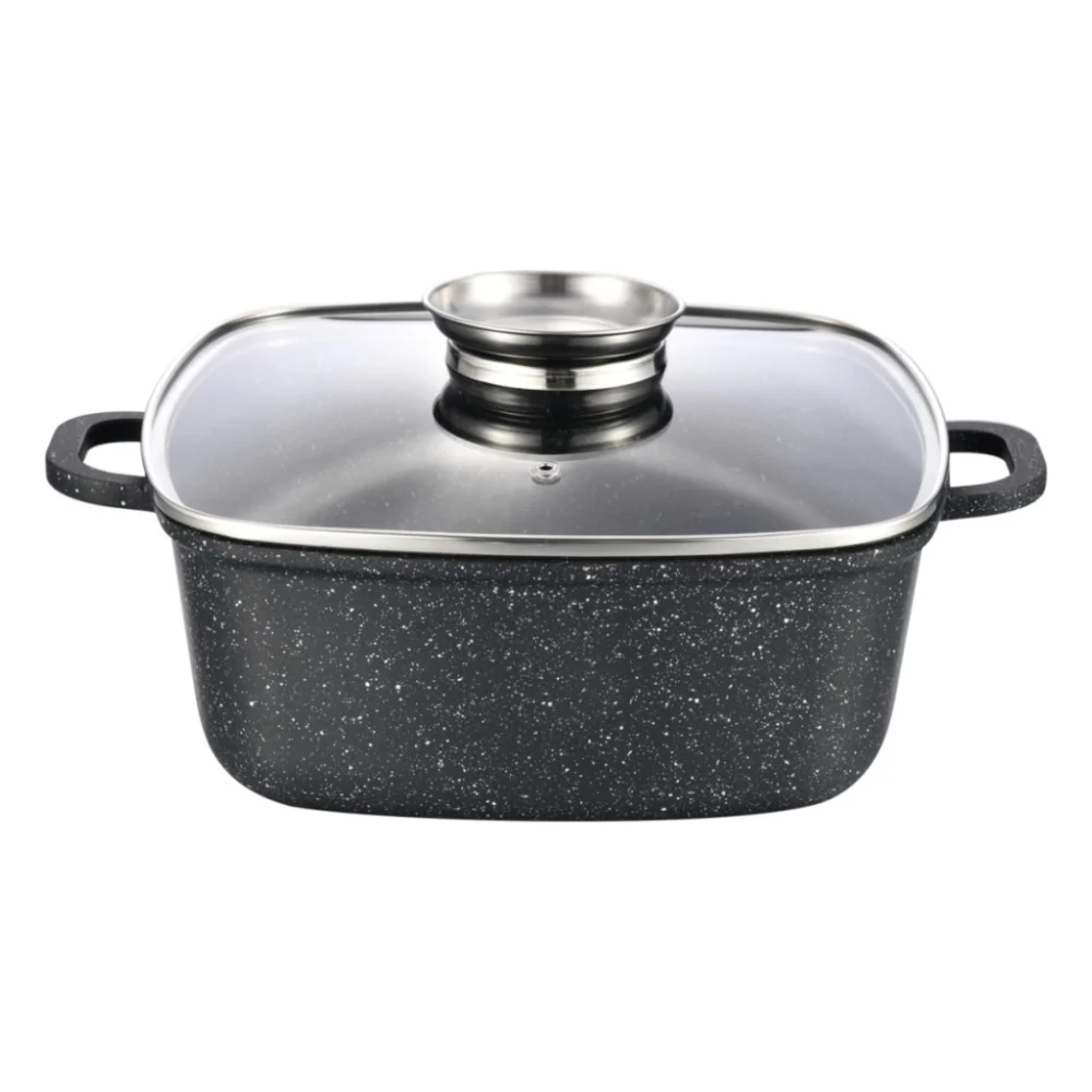 Каструля Gusto квадратна покриття Marble 4,4 л (GT-2504-24)