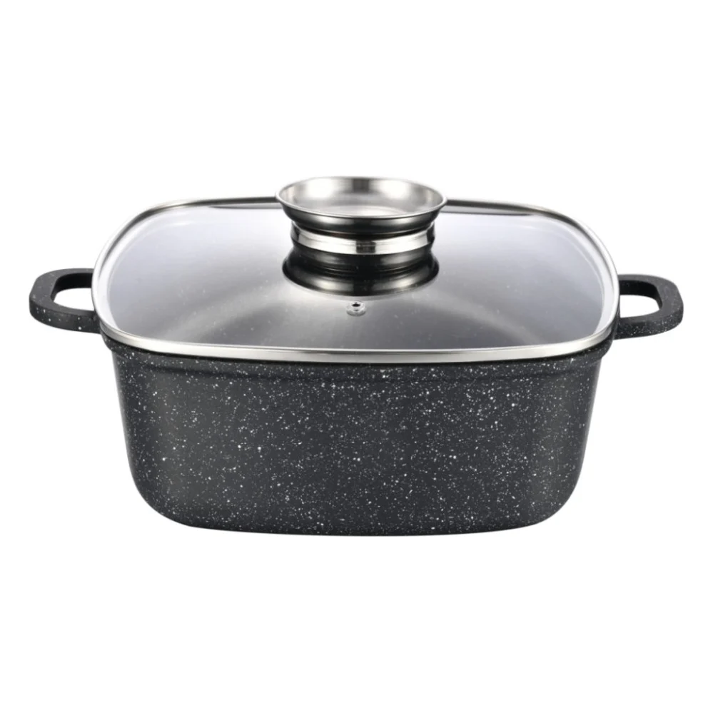 Каструля Gusto квадратна покриття Marble 3,5 л (GT-2504-22)