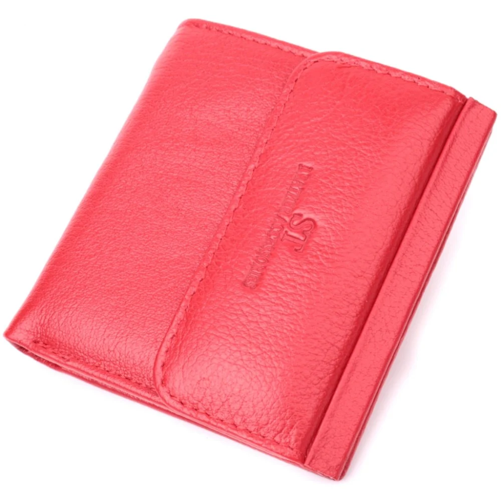 Гаманець ST Leather З натуральної шкіри Червоний (22543)