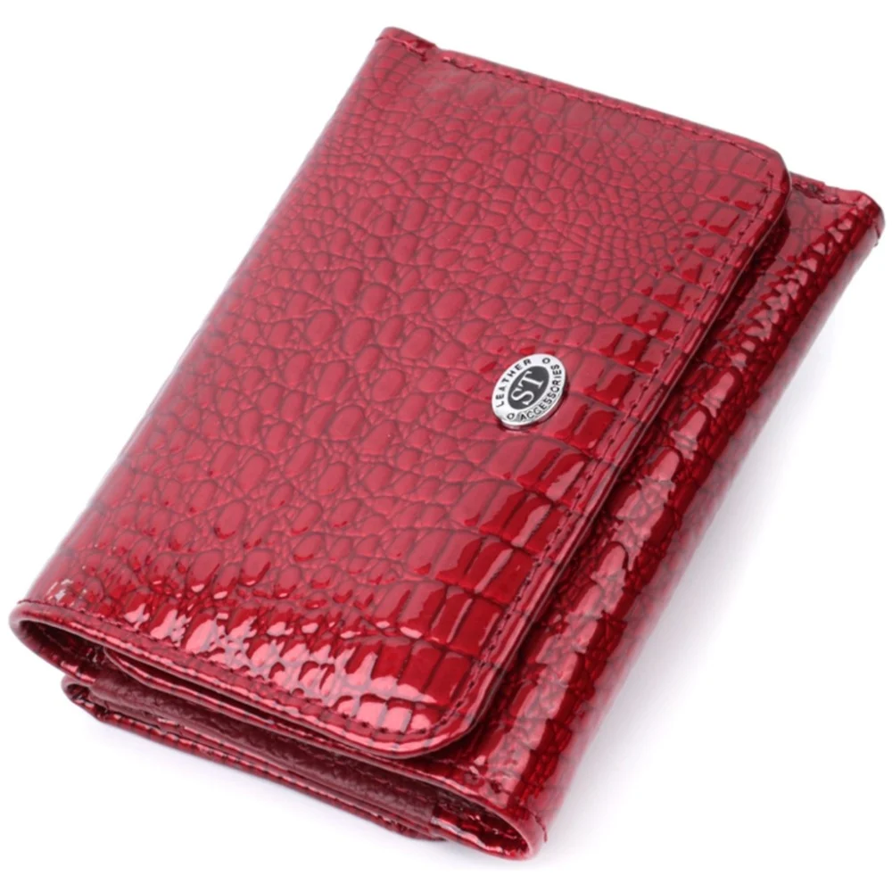 Гаманець ST Leather З натуральної шкіри Червоний (22731)