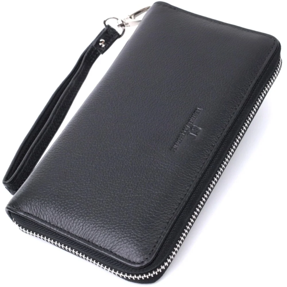 Гаманець ST Leather Унісекс З натуральної шкіри Чорний (22697)