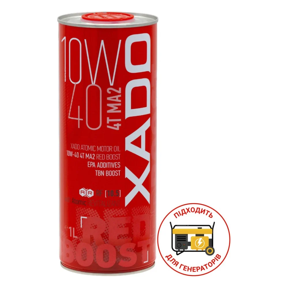 Моторна олива Xado Atomic Oil 10W-40 4T MA2 Red Boost 20л (XA 26532)