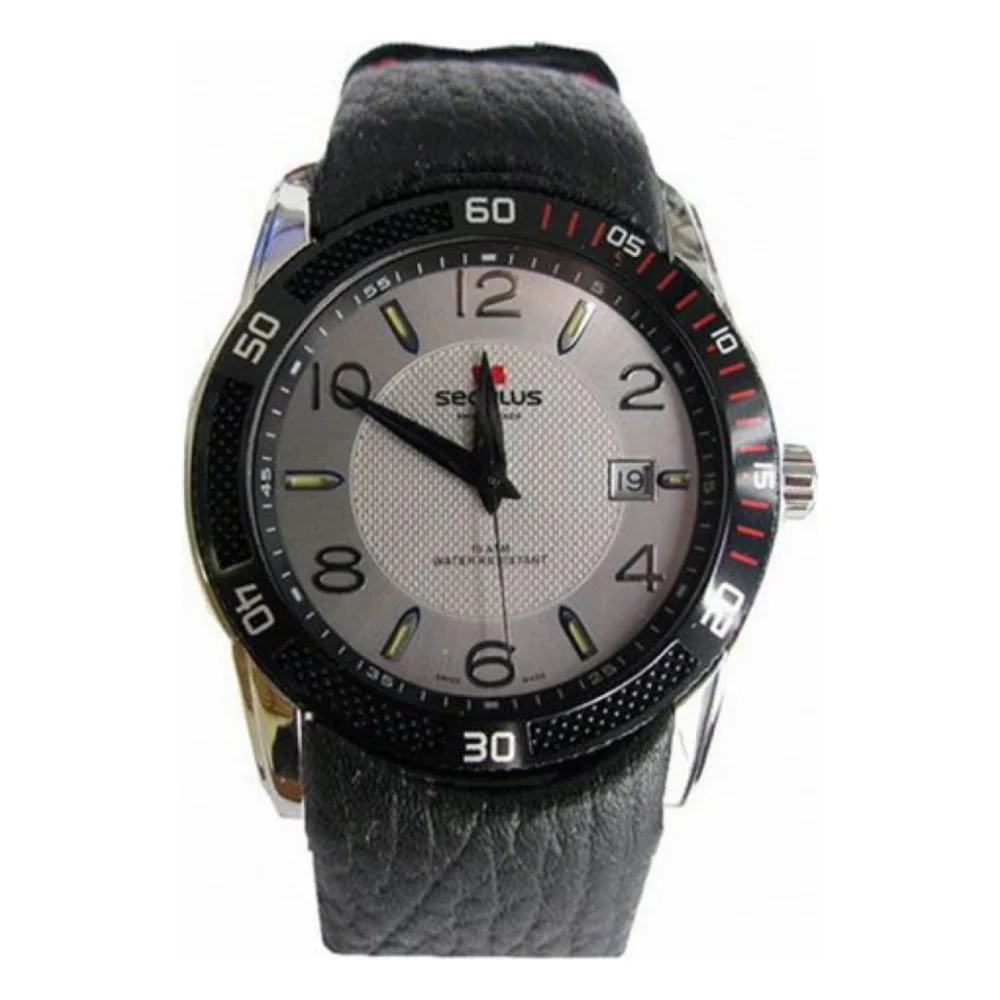 Наручний годинник Seculus 4487.2.715 wht, ss tp-b red tracks, blk red strap