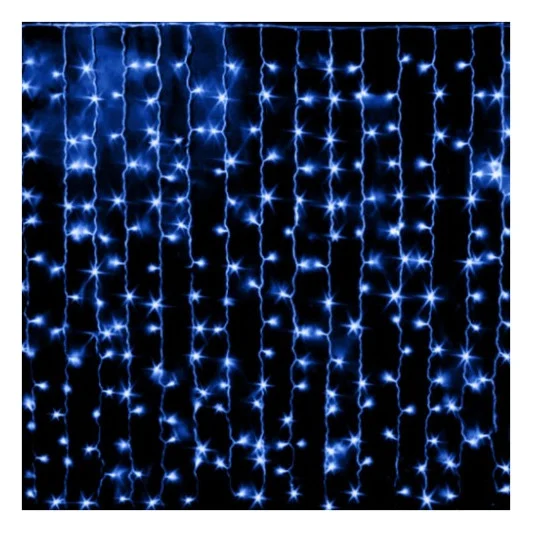 Гірлянда Voltronic Штора Blue 96 LED, мідна, 3.5 x 0,5 м, прозора, BOX (BT-001/96B3)