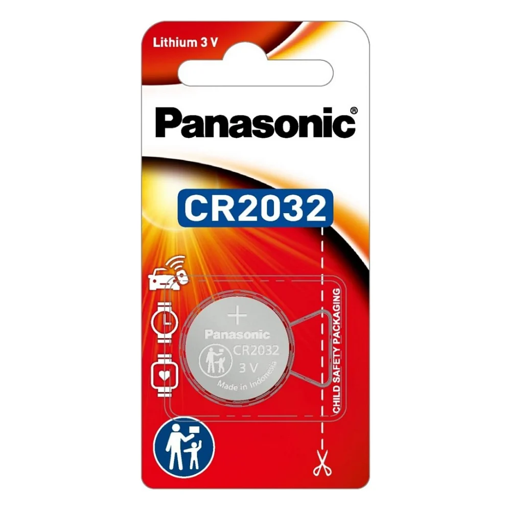 Батарейка CR 2032 Lithium 1pcs Blister Panasonic (CR-2032PT/1B)