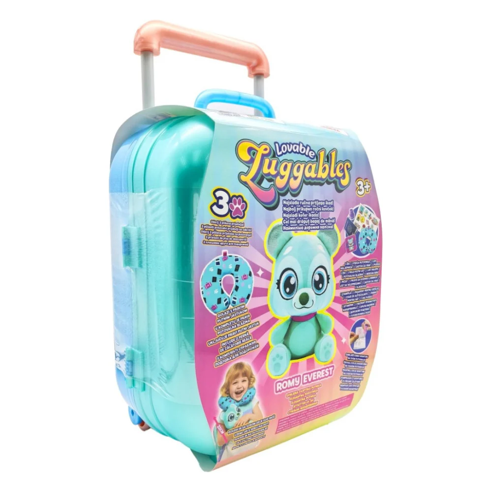 Ігровий набір Lovable Luggables М'яка іграшка Romy з подушкою і валізкою (815887029538) — фото 3