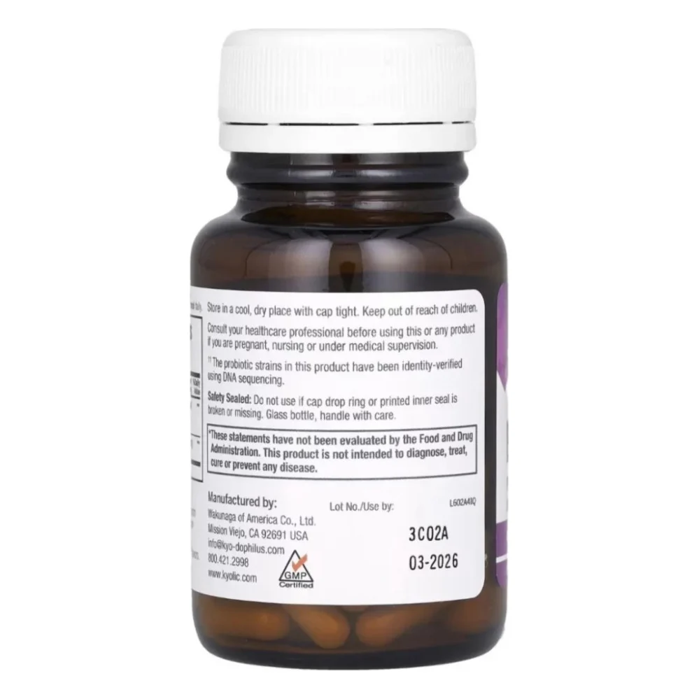 Вітамінно-мінеральний комплекс Kyolic Пробіотик з ферментами, Kyo Dophilus, Enzyme+Probiotic, 60 капсул (WAK-60241) — фото 5