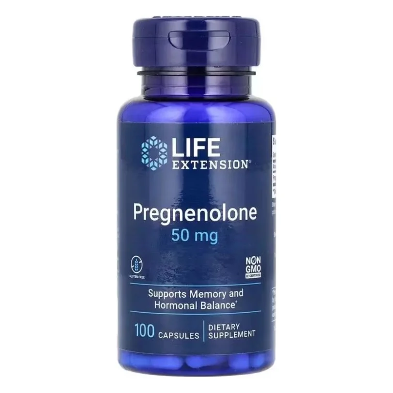 Вітамінно-мінеральний комплекс Life Extension Прегненолон, Pregnenolone, 100 капсул (LEX-30210)