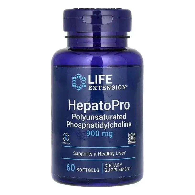 Вітамінно-мінеральний комплекс Life Extension Фосфатидилхолін, 900 мг, HepatoPro, 60 гелевих капсул (LEX-13936)