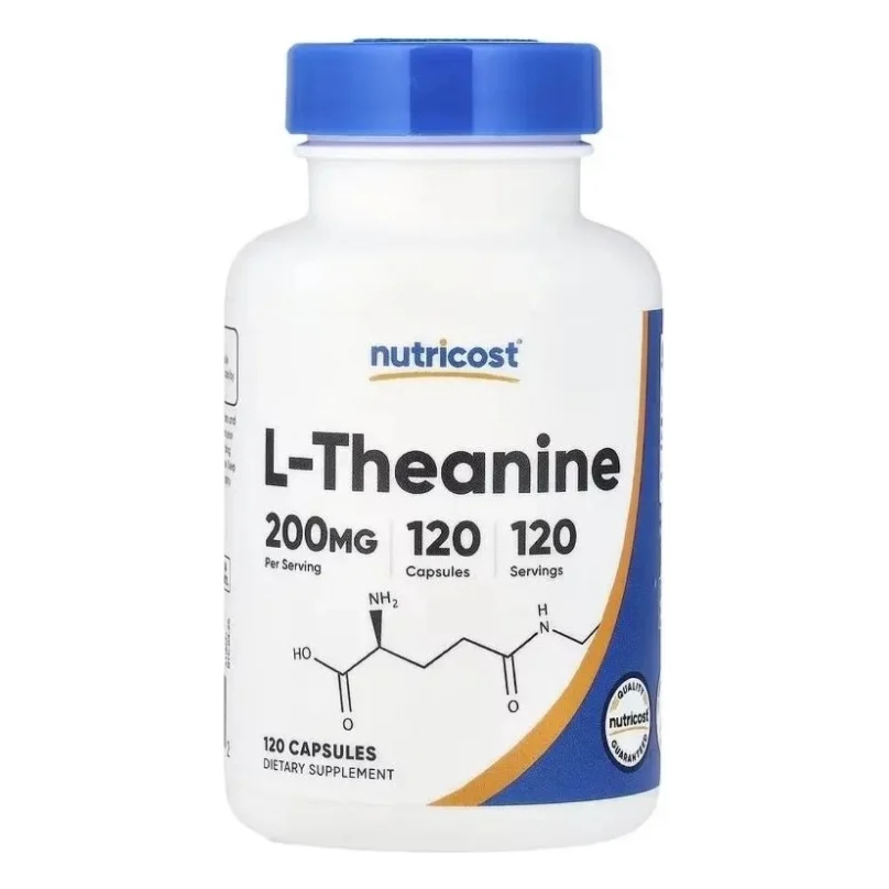 Вітамінно-мінеральний комплекс Nutricost L-теанін, 200 мг, L-Theanine, 120 капсул (NCS67937)