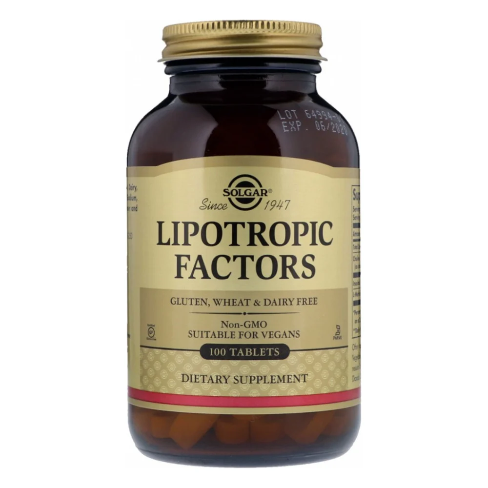 Вітамінно-мінеральний комплекс Solgar Ліпотропних Фактор, Lipotropic Factors, 100 таблеток (SOL-01581)