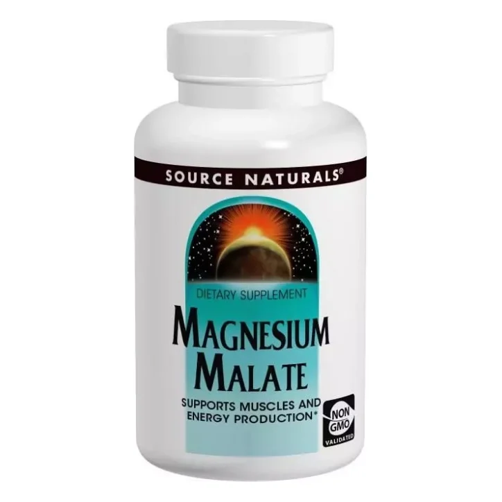 Вітамінно-мінеральний комплекс Source Naturals Магній + Яблучна Кислота (Магній Малат) 1250мг, 180 таблеток (SN0262)