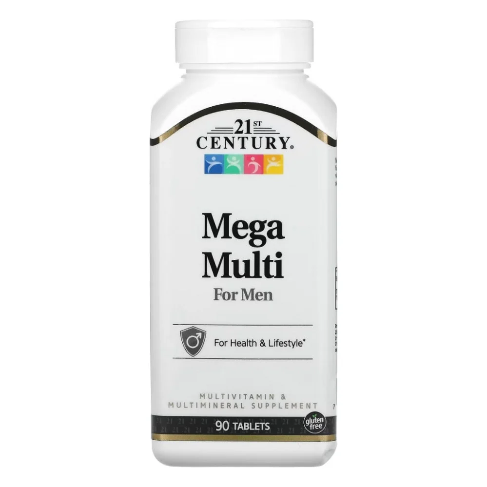 Мультивітамін 21st Century Мультивітаміни для чоловіків, Mega Multi for Men, 90 таблето (CEN-22658)