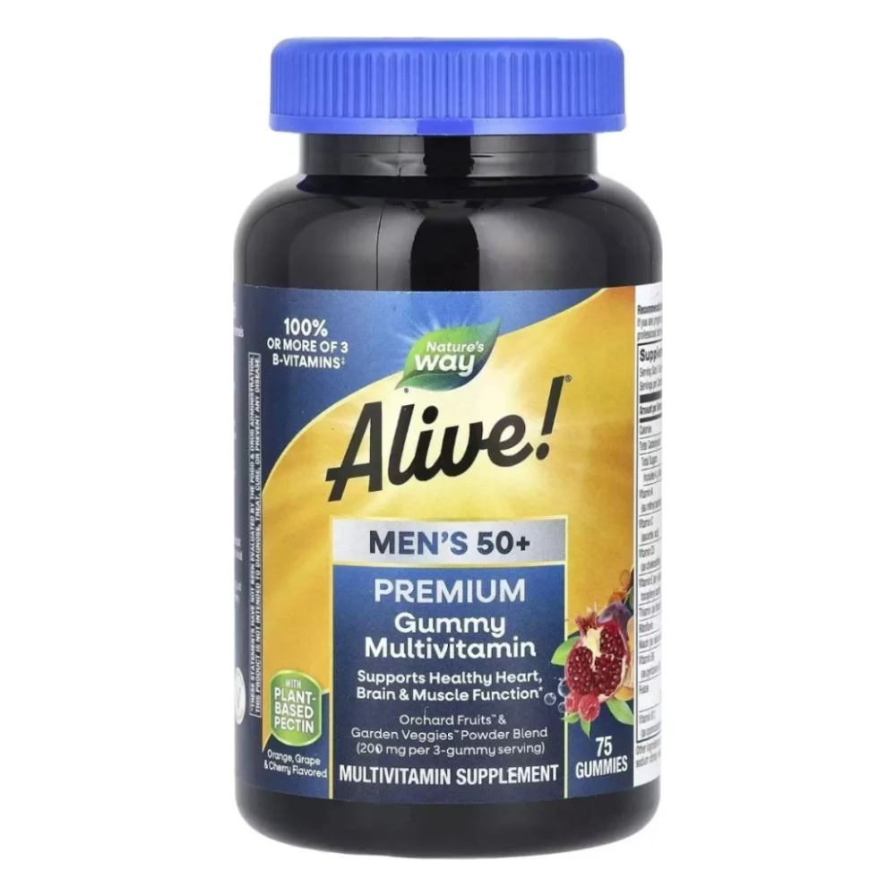 Мультивітамін Nature's Way Мультивітаміни преміум для чоловіків 50+, смак апельсин, ві (NWY-15898)