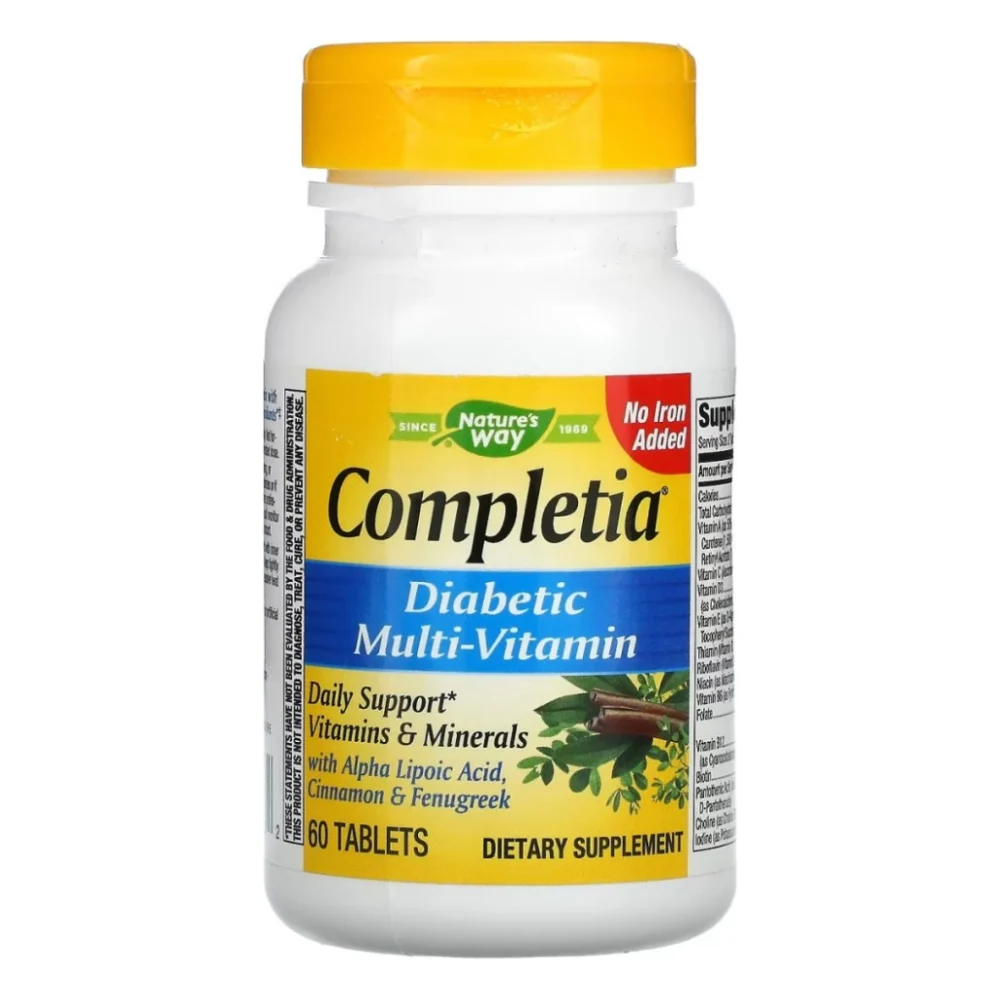 Мультивітамін Nature's Way Мультивітаміни для діабетиків, Completia, Diabetic Multi-Vitamin, 60 т (NWY-14923)