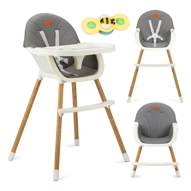 Стілець для годування MoMi Reki 2в1 Grey (KRKA00034) — фото 3