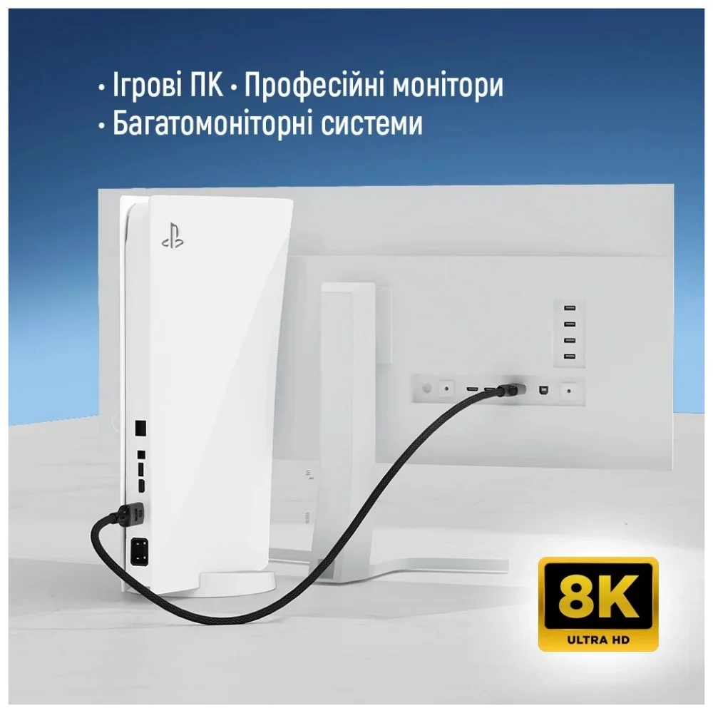 Кабель мультимедійний DisplayPort M to DisplayPort M 1.5m V1.4 8K black ColorWay (CW-CBDP093-BK) — фото 8