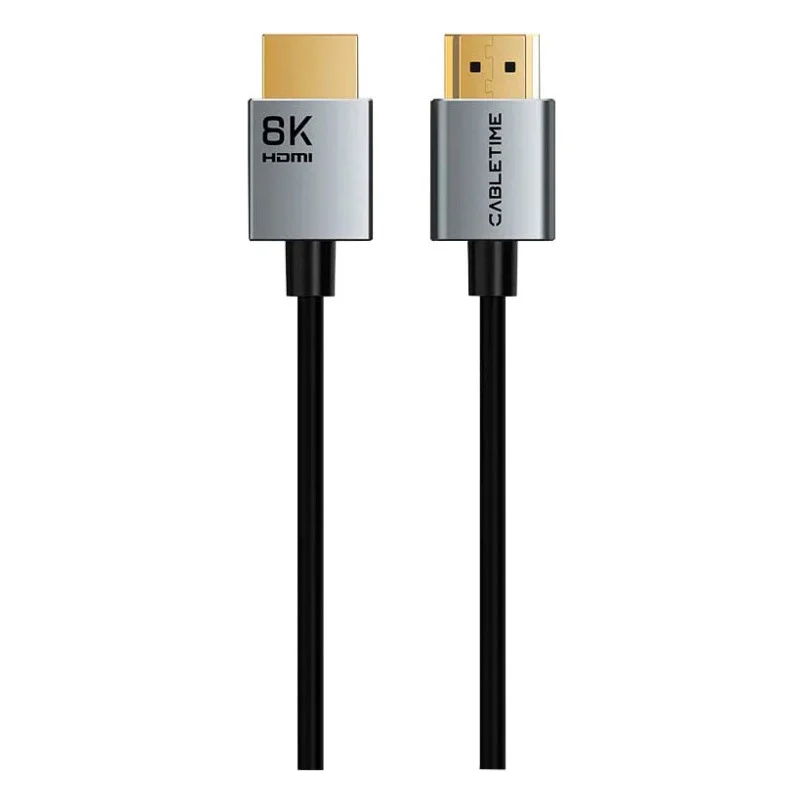 Кабель мультимедійний HDMI M to HDMI M 2.0m V2.1 8K60Hz Cabletime (CA915910)